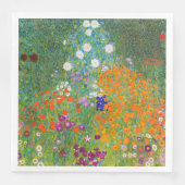 Serviette En Papier Jardin de fleurs par Gustav Klimt (Devant)