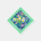 Serviette En Papier Jardin de l'amour Fleurs sauvages Anniversaire ser (Coin)