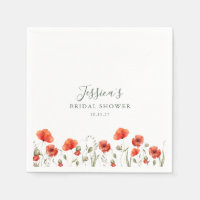 Jardin de pavot rouge personnalisé Fleurs Floral S