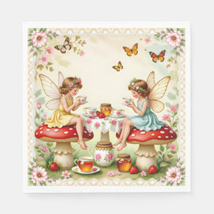 Serviette En Papier Jardin de pique-nique fée florale vintage