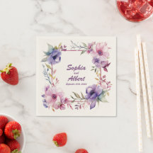 Jardin de Romance : serviettes Mariages personnali