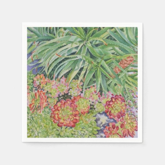 Serviette En Papier Jardin de succulentes (Devant)