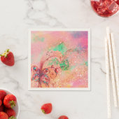 SERVIETTE EN PAPIER JARDIN DES OMBRES PERDUES MAGIQUE BUTTERFLY PLANTE (En situation)