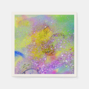 Serviette En Papier JARDIN DES OMBRES PERDUES Vert Jaune violet
