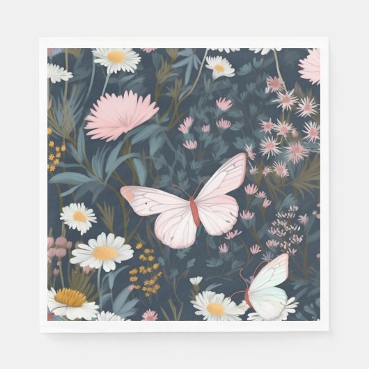Serviette En Papier Jardin des papillons (Devant)