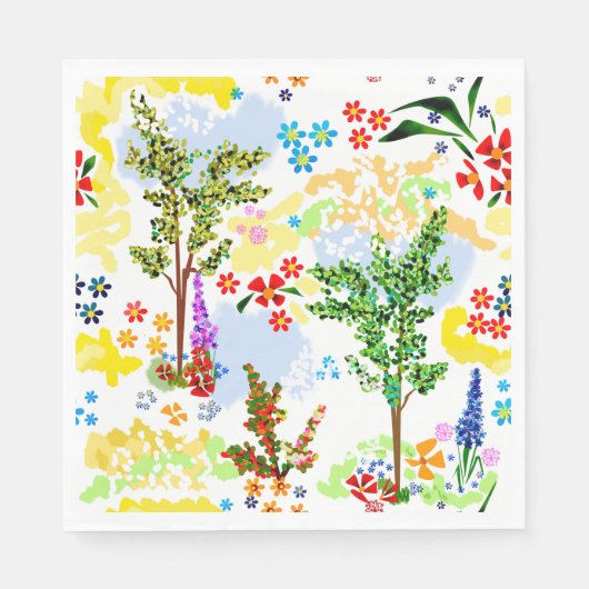 Serviette En Papier Jardin d'été (Devant)