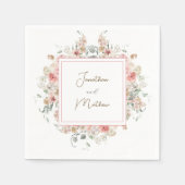 Serviette En Papier Jardin d'été Aquarelle Mariage floral (Devant)
