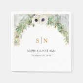 Serviette En Papier Jardin d'été en or Bohême Lush Green Arch (Devant)