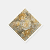 Serviette En Papier Jardin d'Ivoire Doré (Coin)