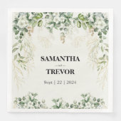 Serviette En Papier Jardin d'or : Mariage de liss botaniques Napkin (Devant)