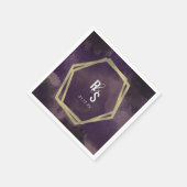 Serviette En Papier Jardin Dreamy Rose Faux Gold Splash Mariage (Coin)