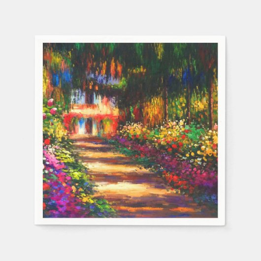 Serviette En Papier Jardin du Monet à Giverny (Devant)