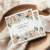 Serviette En Papier Jardin élégant Flore verdure 80e anniversaire fête