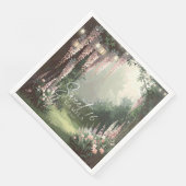 Serviette En Papier Jardin enchanté Sweet 16 rose ID1163 (Coin)