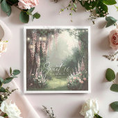 Serviette En Papier Jardin enchanté Sweet 16 rose ID1163