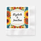 Serviette En Papier Jardin été Floral géométrique (Devant)