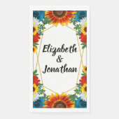 Serviette En Papier Jardin été Floral géométrique (Devant)