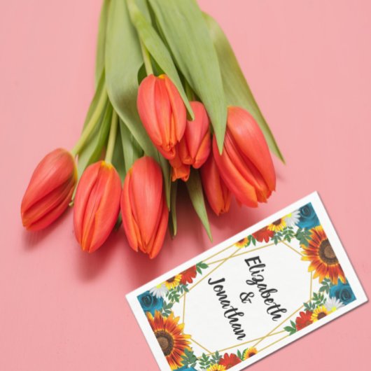 Serviette En Papier Jardin été Floral géométrique