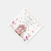 Serviette En Papier Jardin Fleur Fée Forêt Enchantée Naples (Coin)