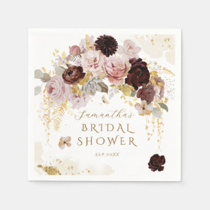 Serviette En Papier Jardin Fleur sauvage Bourgogne Fête des mariées fl