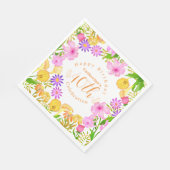 Serviette En Papier Jardin floral blanc (Coin)