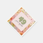 Serviette En Papier Jardin floral Cosmos, 49e anniversaire (Coin)