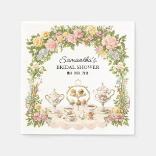 Serviette En Papier Jardin Floral de Mariée sur le thème du Tea Party