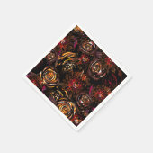 Serviette En Papier Jardin foncé Automne Fleurs vives Mariage de autom (Coin)