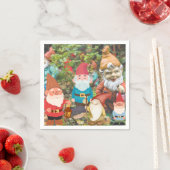 Serviette En Papier Jardin Gnome (En situation)