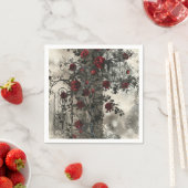 Serviette En Papier Jardin gothique victorien Rose Motif (En situation)