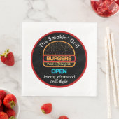Serviette En Papier Jardin Grill Master Burgers Papier serviettes (En situation)