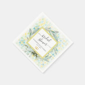 Serviette En Papier Jardin Italien de Citrons Fête de Fiançailles Pers (Coin)