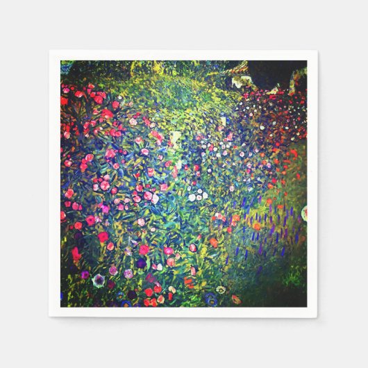 Serviette En Papier Jardin italien Gustav Klimt (Devant)