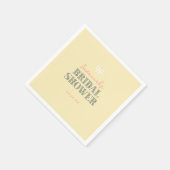 Serviette En Papier Jardin Jaune Fête des mariées fleurie (Coin)