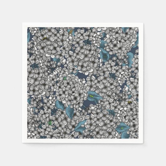 Serviette En Papier Jardin Lilac blanc (Devant)