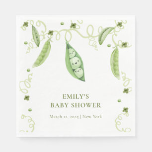 Serviette En Papier Jardin Moderne Pois Sucré Dans Baby shower Pod