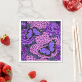 Serviette En Papier Jardin morpho bleu 2 (En situation)