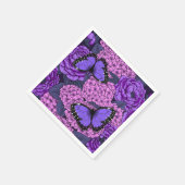 Serviette En Papier Jardin morpho bleu 2 (Coin)
