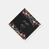 Serviette En Papier Jardin Multicolor Fleur sauvage Mariage Napkin (Coin)