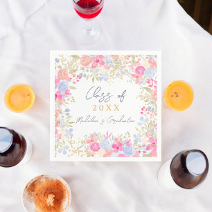 Serviette En Papier Jardin pastel fleur sauvage graduation