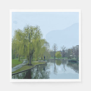 Serviette En Papier Jardin public de Boston Massachusetts Peinture