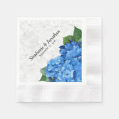 Serviette En Papier Jardin Romance Blue Hydrangea Floral Naples (Devant)