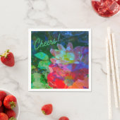 Serviette En Papier Jardin rose (En situation)
