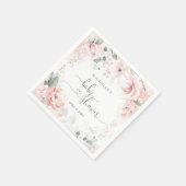 Serviette En Papier Jardin rose Baby shower Floral serviettes (Coin)
