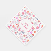Serviette En Papier Jardin rose moderne Boho (Coin)