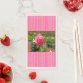 Serviette En Papier Jardin rose rose (En situation)