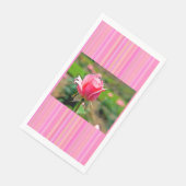 Serviette En Papier Jardin rose rose (Coin)