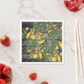 Serviette En Papier Jardin rustique d'agrumes (En situation)