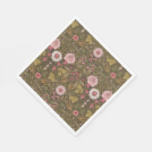 Serviette En Papier Jardin sauvage sur café brun (Coin)