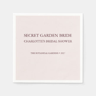 Serviette En Papier Jardin Secret Rose Élégant